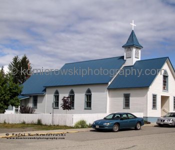 RC Our Lady of Lourdes church and Fire Hall are "next door" neighboors in Nalusp.