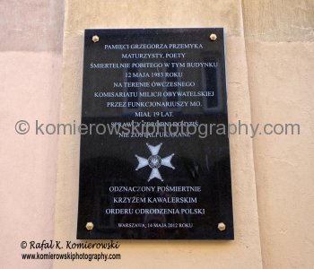 Son of a poet Barbara Sadowska. They both were opposition activists. He was arrested on Swietojanska street in Warsaw while celebrating with three friends his high school final exams . Beaten with cruelty by two police officers he died in hospital on 14th