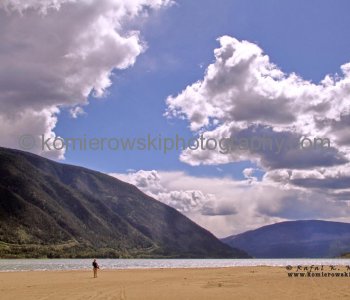 Beautiful open beaches before spring run off offers spectacular walks