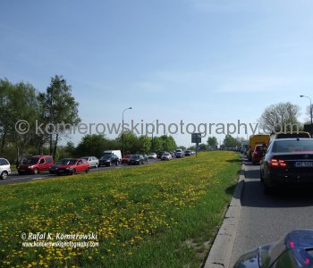 Part of Wislostrada at midd-morning hours...one of the major transit roads going through Warsaw, Poland