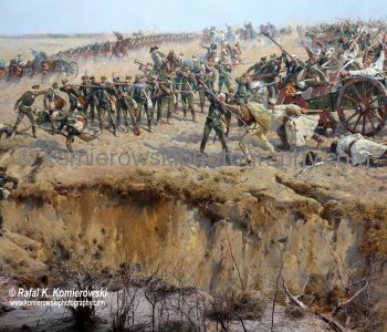 Fragment from painting presenting -the Battle of Raclawice- located in famous Rotunda. Painted by Wojciech Kossak and well known in USA Jan Styka (the Hall of the Crucifixion at Forest Lawn Memorial Park Cemetery in LA) must be viewed by any visitor
