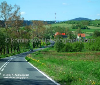 Highway No 5 approaching town of Lubawka and Czech border.  During 1944 Germans established the branch of KZ Gross-Rosen.