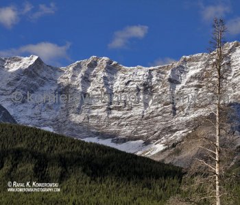East Slopes of the Canadian Rockies  seen from Smith Dorrien Trail along Spray Lake...