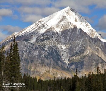 East Slopes of the Canadian Rockies  seen from Smith Dorrien Trail along Spray Lake...