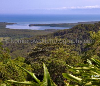 From Cape Tribulation - view of Great Barrier Reef, Coral Sea, Queensland