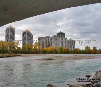 West End.. Bow River, seen from Bow River Pathway (Memorial Drive NW), Calgary, Alberta