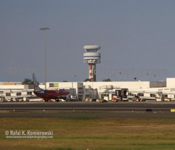 Qantas airplane taxi on the runway in Cairns....on the way to Sydney....