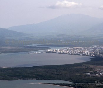 After take-off ...view of Cairns from air...