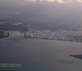 After take-off ...view of Cairns from air...