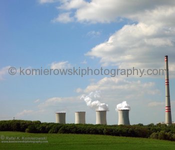 Tepelná elektrárna Chvaletice, view from Hwy, 2 near Zdechovice on the way to  Kutna Hora