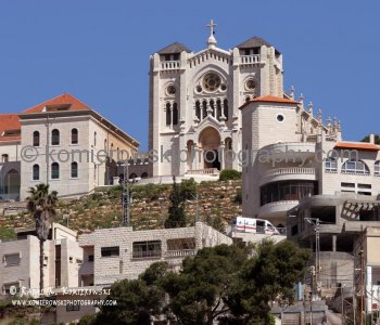 View of Don Bosco Nazareth School from the Grounds of the Basilica the Annunciation, Nazareth, Israel