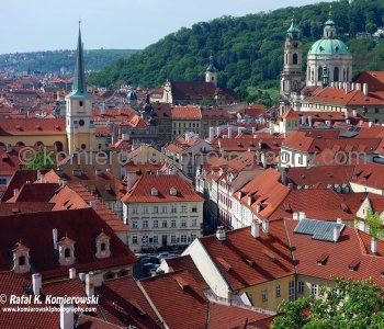 Famous red roofs (of Prague) seen from Hradčany ...castle district in Prague, Czech Republic