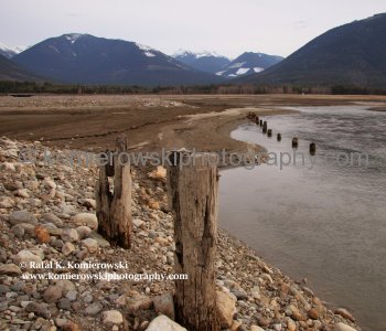 Early Spring...low waters of Lower Arrow Lake. Burton, BC.