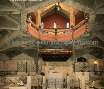 The lower church, with Grotto of the Annunciation.