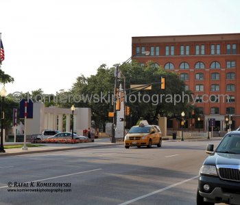 Houston Street and Texas Schoolbook Depository, Dallas, Texas,