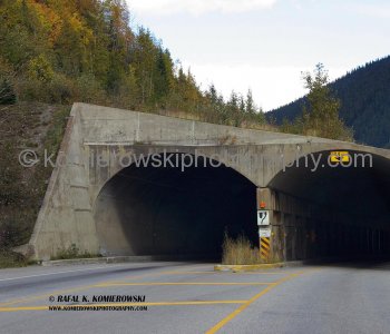 Tunnels designed to protect highway against avalanches.... Approaching Rogers Pass The spectacular scenery of Glacier National Park now awaits. Weather -late September