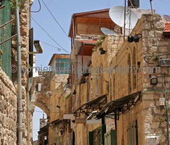 The Muslim Quarter at Old City in Jerusalem
