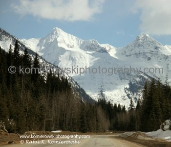 West of Rogers Pass-on the way to Revelstoke (view eastbound towards Rogers Pass). Weather-late March
