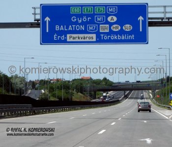 We left Budapest behind us then we entered  freeway M7 (or Hwy. No. E71) driving SW  towards Balaton Lake, Hungary