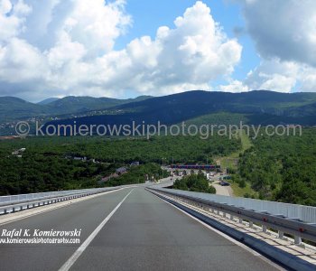 Approaching toll booths...the toll price for the use of the road facility is made by paying the Krk bridge: costing 40kn for cars ...