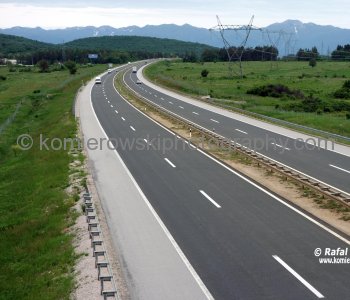 View towards toll freeway A1 (Zagreb-Dubrovnik) - we are crossing above - near  Lički Osik village