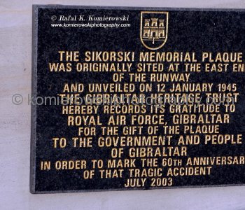 General Sikorski Memorial, Gibraltar,  British Overseas Territory, The investigation to tragic death (General Sikorski) was ongoing as of July 2013. 2014 ...some British and Spanish documents still remain CLASSIFIED, hindering the investigation.