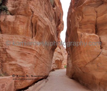 The beautiful sandstone colors of Petra