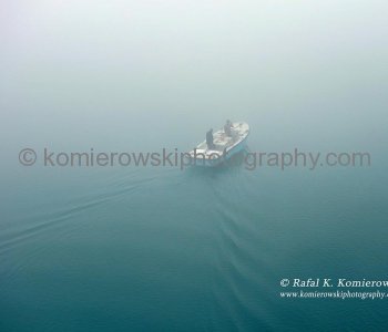 The Suez Canal under fog...