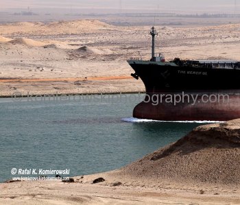 The Suez Canal - convoy  sailing to the Port Said