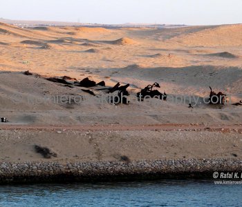 Remains of the past war....the Suez Canal