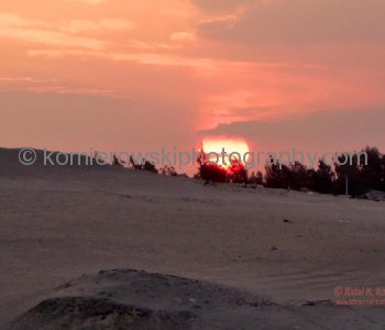Sunset time ...the Suez Canal...on the way to Port Suez