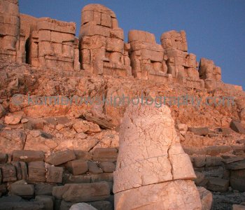 Nemrud...The hilltop was build handmade 150ft high and 500ft wide. Researcher think it was a stage for carrying out rituals and performances.
