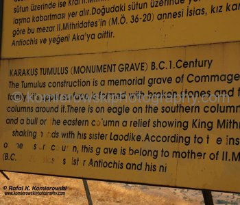 Karakus Tumulusu  is where the Royal Women of Arsameia were buried,  Adıyaman Province, Turkey