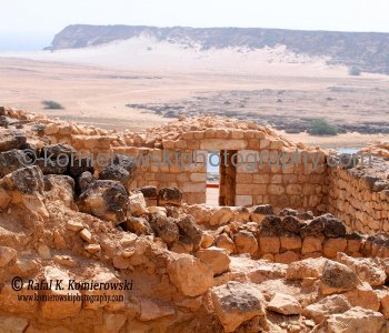 Sumhuram Archeological Park, UNESCO World Heritage Site,  the most important pre-Islamic Settlement in the Arabian Peninsula and a center for trade with India, China, other Arab civilizations, and Mesopotamia