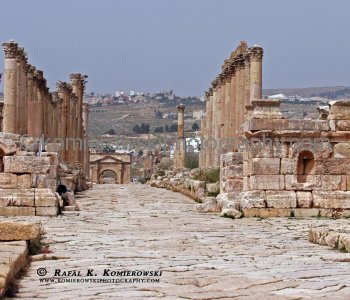 The basis of town plan...Street of Columns and the two streets crossing it at the North and South Tetrapylons.