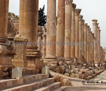The Street of Columns...here were the best shops, and the cuts made by the weels of many passing chariots can still be seen in the great paving blocks.