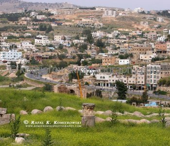 View (image from) of the ancient the Greco-Roman city of Gerasa, Jerash, Jordan