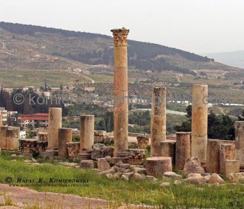 View (image from) of the ancient the Greco-Roman city of Gerasa, Jerash, Jordan