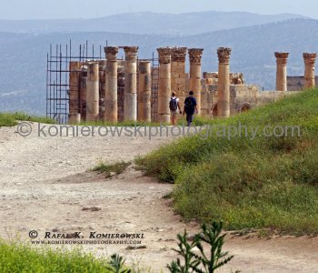 View (image from) of the ancient the Greco-Roman city of Gerasa, Jerash, Jordan