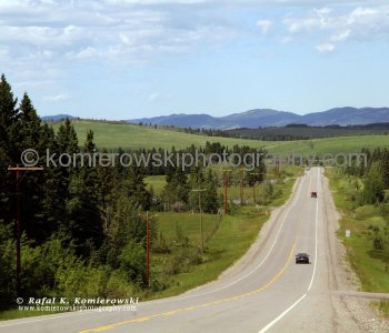 Driving on Highway 68 towards Trans Canada Highway, after leaving Sibald Flats Trail, Alberta