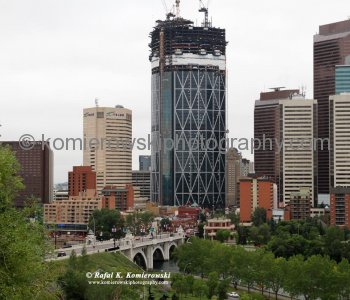 The Bow office tower under construction,  August 17, 2010,  Calgary, AB.