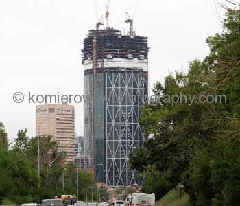 The Bow office tower under construction,  August 17, 2010,  Calgary, AB.