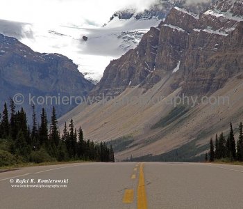 Highway No. 93, north of Bow Lake, Banff National Park, Alberta, Icefields Parkway- Canadas most scenic mountain roadway